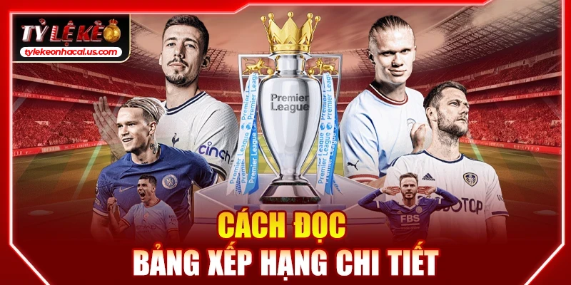 Cách đọc bảng xếp hạng chi tiết